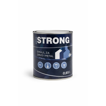 DECO STRONG emajl za drvo i metal 0,65l bijela