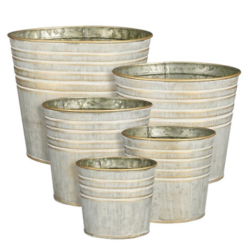 MICA metalna saksija Ricardi u sivoj boji