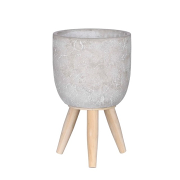 MICA saksija ukrasna sa postoljem Jimmy fi 14 cm siva