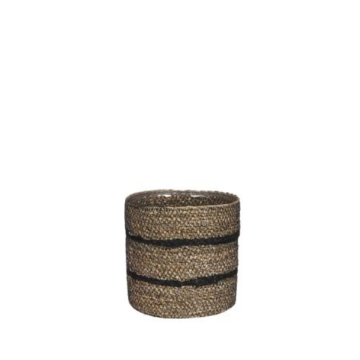 MICA saksija pletena Celestial pr16 cm h16 cm crna