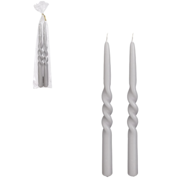 MICA svijeća siva Twist 2/1