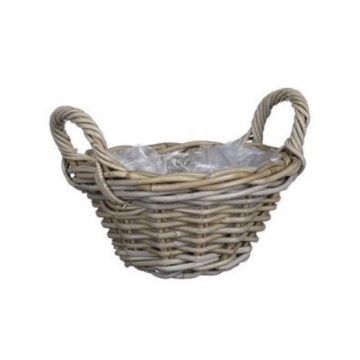 MICA korpa za cvijeće Marcia H19 cm fi 25 cm siva