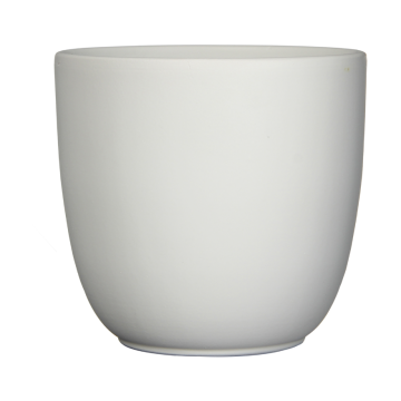 MICA ukrasna saksija Tusca u bijeloj matt boji