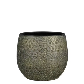 MICA saksija ukrasna Madeira H23 cm fi 23 cm zelena