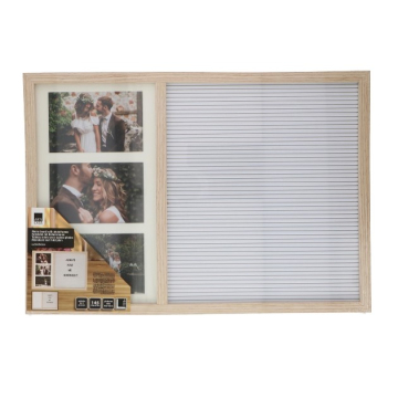 RAM za tri slike i slovima za poruku 35x50x2 cm