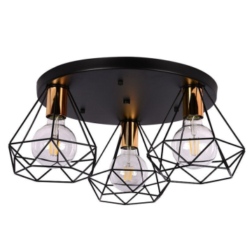 LUSTER CAGE 3xE27 FG BK