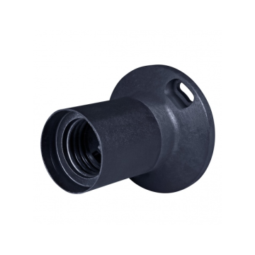 ALING CONEL zidno ravno grlo E27 u crnoj boji