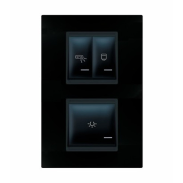 ALING Conel indikator za kupatilo vertikalni 3x16A univerzalni Exp crni soft