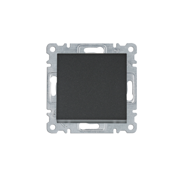 HAGER prekidač jednopolni Lumina crni