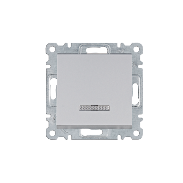 HAGER taster sa indikacijom 10A Lumina sivi