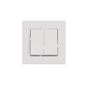 HAGER prekidač serijski sa okvirom Lumina Intense bijeli