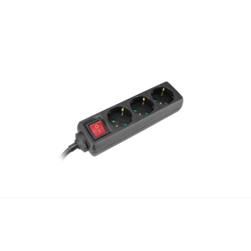 COMMEL kabal produžni 3U 1,4 m 3500 W sa sklopkom crni H05VV-F