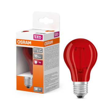 OSRAM LED dekorativna sijalica crvena CLA15 2,5W E27