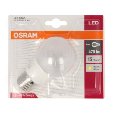 OSRAM sijalica LED E27 6W 2700K