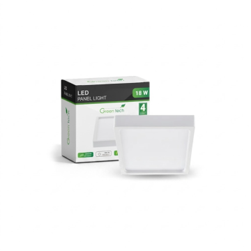 GREEN Tech panel LED 18W 6500K nadgradni kvadratni