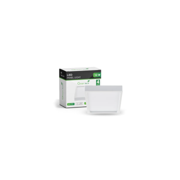 GREEN Tech panel LED 12W 6500K nadgradni kvadratni