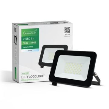 GREENTECH LED reflektor 30W crni