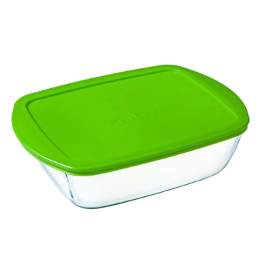 PYREX posuda + pvc zeleni poklopac 1,1l