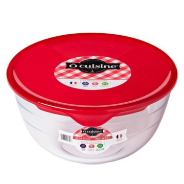 O CUISINE zdjela staklena sa pvc poklopcem 2l