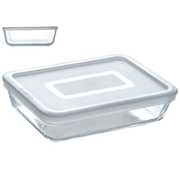 O CUISINE zdjela staklena sa pvc poklopcem 4l