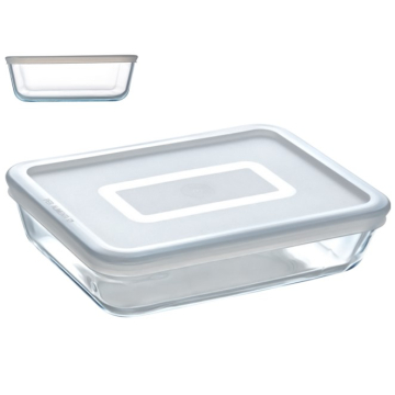 O CUISINE zdjela staklena sa pvc poklopcem 2l