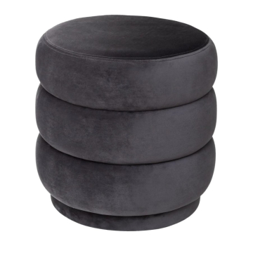 ATMOSPHERA tabure Sinan okrugli tamno sivi 40 x 40 cm