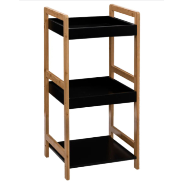 5FIVE polica kupatilska 3 nivoa Black 36x33,1x80cm