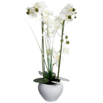 ATMOSPHERA cvijeće vještačko orhideja u bijeloj saksiji H53 cm