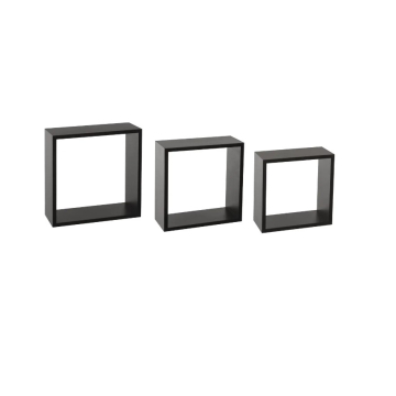 5FIVE polica zidna Cube Black 3/1