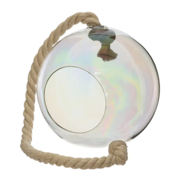 SVIJEĆNJAK viseći u obliku staklene kugle 15 cm