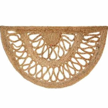 OTIRAČ od jute Atmosphera polukružni 80x40cm bež