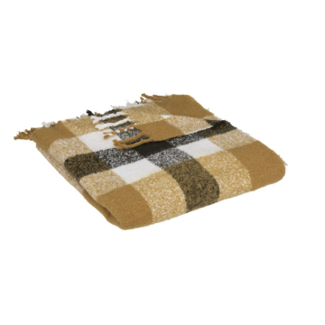 ATMOSPHERA prekrivač Tartan oker 130 x 180 cm