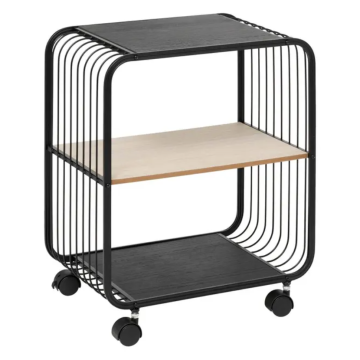 5FIVE pokretna polica 2 nivoa 43,3 x 28 x 53 cm crna