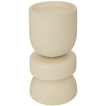 ATMOSPHERA svijećnjak keramički bež Rivi 18 x 8,6 cm