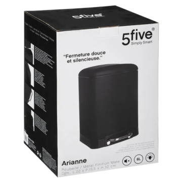 5FIVE kanta za otpatke Ariane crna 6 L 23x22,5x32,5 cm