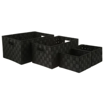 5FIVE korpa Lisa crna/bijela 33,5x23,5x18 cm