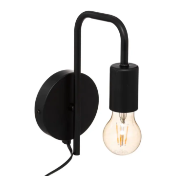 ATMOSPHERA zidna lampa 12 cm crna metal