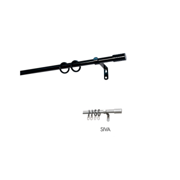 KARNIŠA zidna Čarli 2m siva