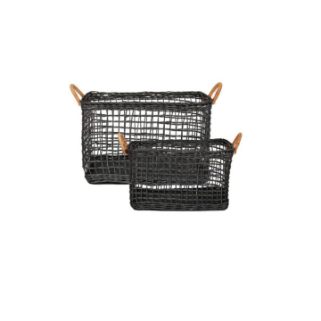 KORPE pravougaone sa ručkama Antracit set 2/1