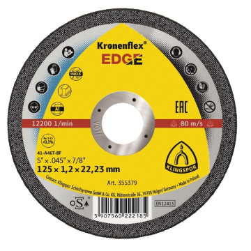 KLINGSPOR rezne ploče EDGE 125x1.2x22.23 mm