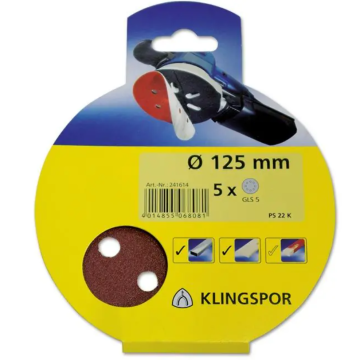 KLINGSPOR disk samopričvršćujući PS22K 125 granulacija 40 pakovanje 5 komada
