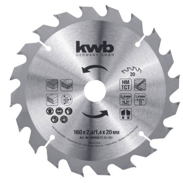 KWB List Φ160x20mm 20 zuba drvo za kružnu žagu