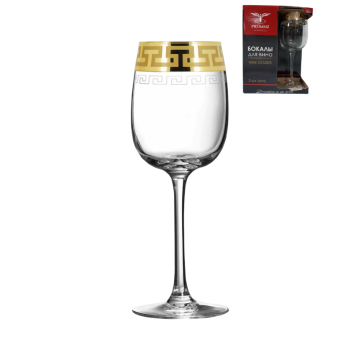 PRIVILLAGE čaše set 2/1 420 ml za vino Gold