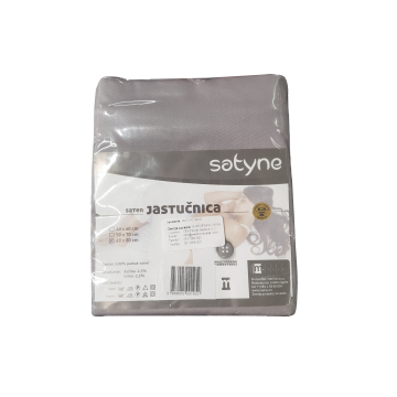 JASTUČNICA saten 60x80 cm siva