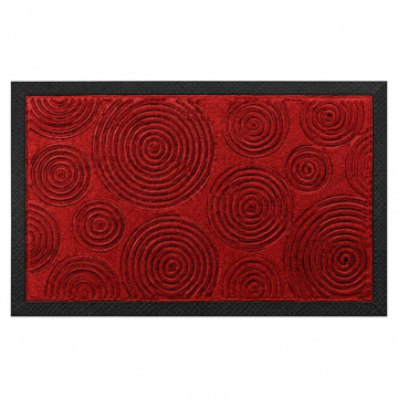 DECOSTRONG otirač Circle Design crveni 45x75x0,6cm