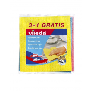 VILEDA Krpa spužvasta 3/1 + 1 gratis Trulex