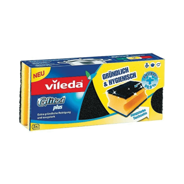 VILEDA Spužvice za pranje posuđa Glitzi Plus 3/1