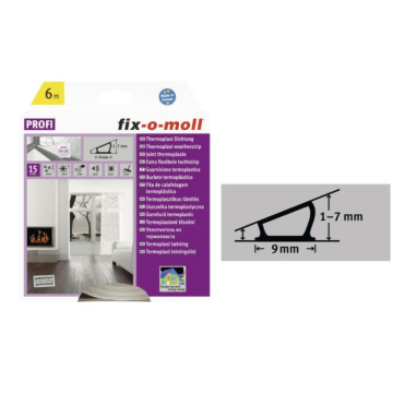 FIX-O-MOLL dihtung 9x7 mm x 6 m transparentni za prozore i vrata