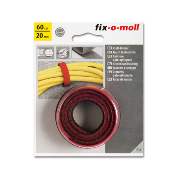 FIX-O-MOLL vezice za kablove 60 cm x 20 mm crveno/crne