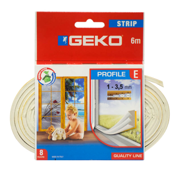GEKO guma za prozore 6 m E bijela 1000/4
